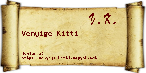 Venyige Kitti névjegykártya